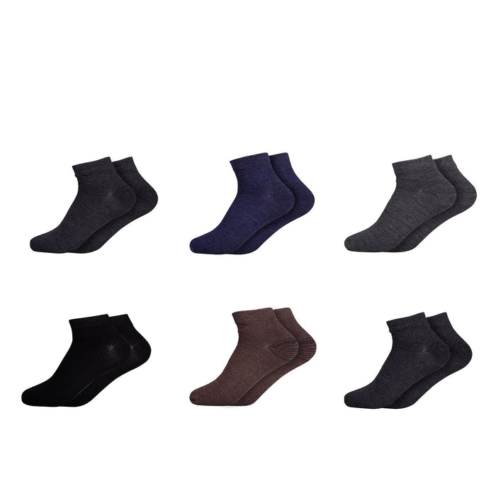 Pack of 6 Pairs of Formal Half Socks For Men - SMH-7