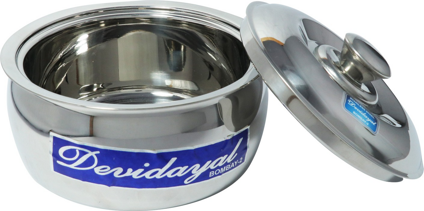 Devidayal Stainless Steel Belly Casserole Pot - 1600 ml