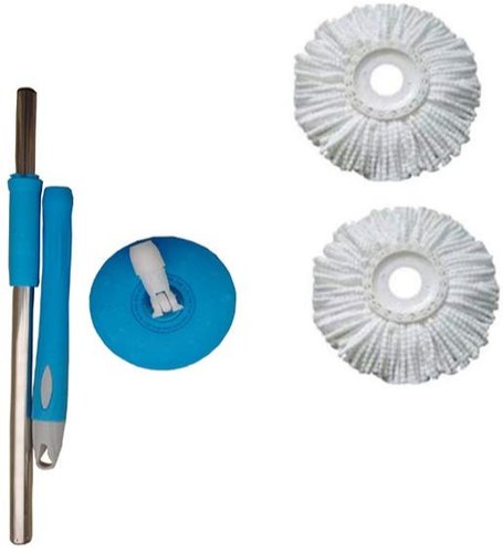 Spin Mop SS Rod handle set with 2 pcs refill